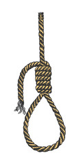 Lynch loop. A rope loop. A rope knot. Vector illustration.