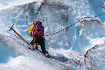 Nigardsbreen. A glacier arm of the large Jostedalsbreen glacier. Jostedal, Norway.