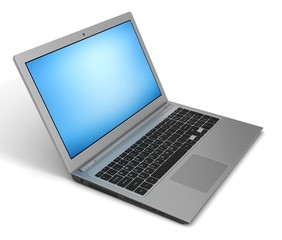 laptop computer single 3d illustration