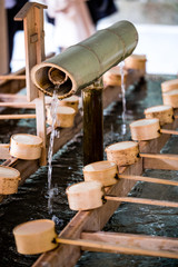 Japanese shinto shrine purification