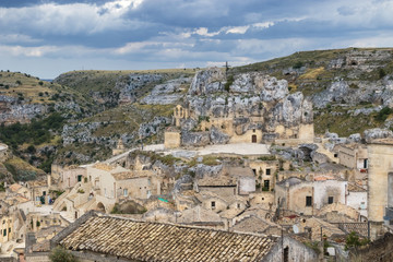 Obraz premium Panorama Matera Sasso Caveoso