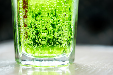 Green soda drink!