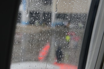 defocus background in the rain