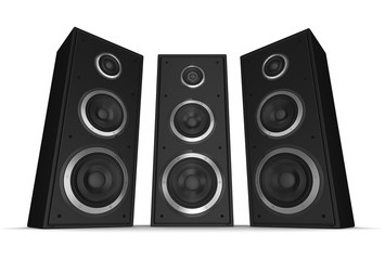 speaker concept 3d illustration
