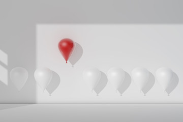 balloon Stand out from the crowd and different concept