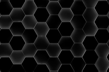 Hexagonal background. 3d background