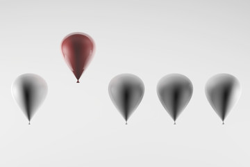balloon Stand out from the crowd and different concept