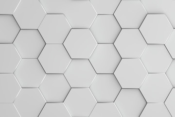 Hexagonal background. 3d background