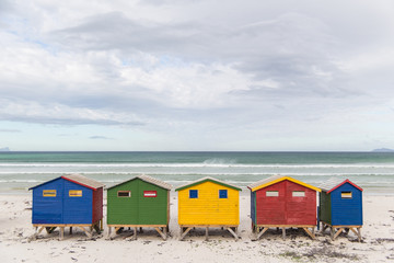 Obraz na płótnie Canvas Muizenberg Beach Huts