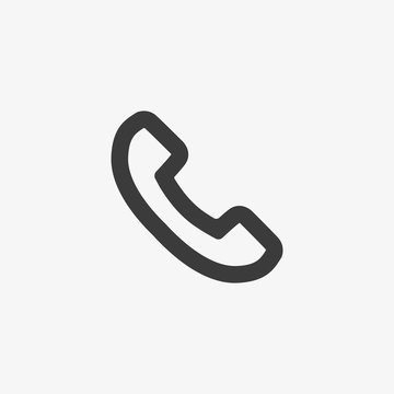 Phone icon in trendy flat style isolated on white background. Telephone symbol. Vector illustration.