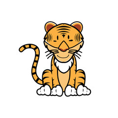 Pillustration of various kinds of tiger expressionrint