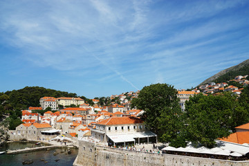 Dubrovnik old city view in Croatia in a sunny summer day