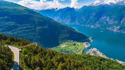 Stegastein viewpoint. Aurland, Norway.