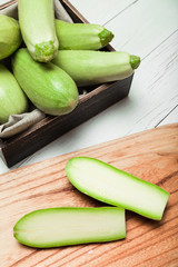 Organic zucchini, freshness squash.