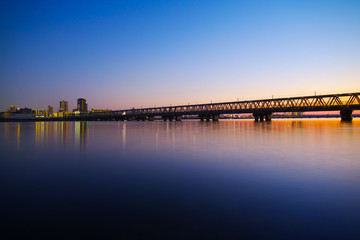 淀川の夕焼け