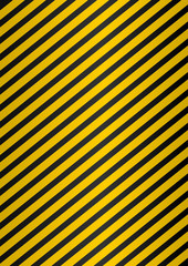 yellow and black stripes on black perforated background metal