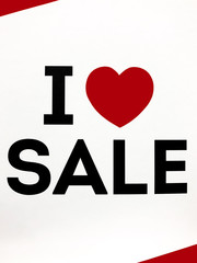 I love sale banner