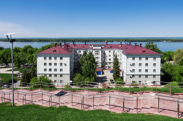 Hotel "Volga" in Samara. The picture was taken in Russia, in the city of Samara. 05/22/2018