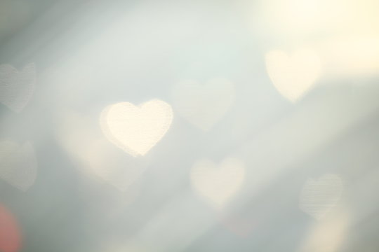 Valentine Soft heart-shaped bokeh on background Vintage soft Colorful lighting bokeh for decoration backdrop wallpaper blurred valentine, Love Pictures background, Lighting heart shaped abstract