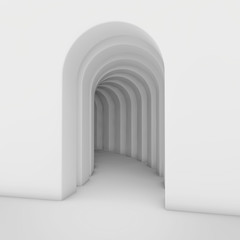 Abstract White Archway. 3d Rendering