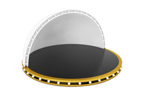 Empty Stage with Lights. 3d Rendering