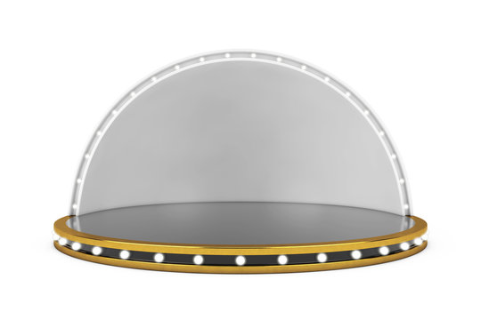 Empty Stage with Lights. 3d Rendering