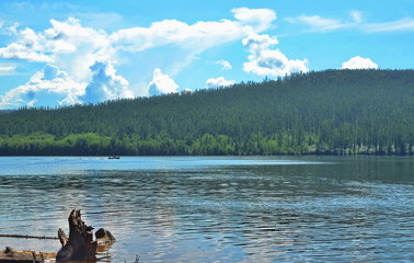 Obraz na płótnie Canvas Siberian river Ilim in summer