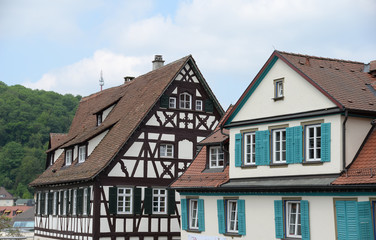 Fototapeta na wymiar Fachwerkhaus in Schwäbisch Hall