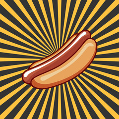 hot dog delicious fast food best choice poster template vector