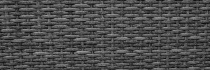Black wicker of furniture for background and texture