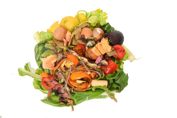 compost on white bacground