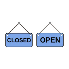 Open and closed sign fod door