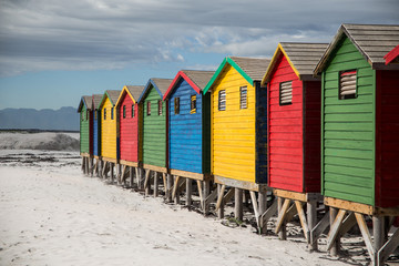 Colored Huts in Muizenberg Cape Town