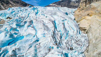 Nigardsbreen. A glacier arm of the large Jostedalsbreen glacier. Jostedal, Norway.