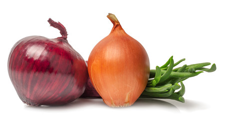 onions in isolated on white background
