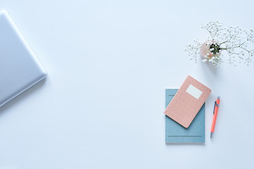 white design desktop space for creativity