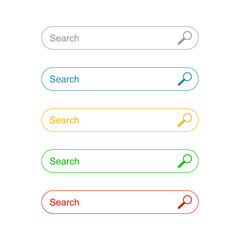 Obraz premium Search bar icons set