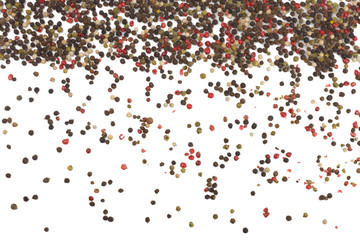 A mixture of peppers, isolated on white background