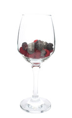 Glass with berries