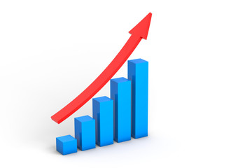 chart and arrow  ,business concept