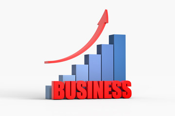 chart and arrow with business,business concept