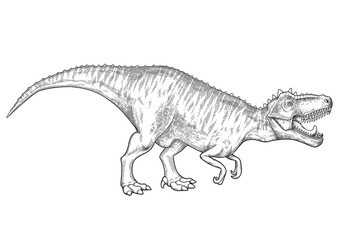 Realistic graphic dinosaur