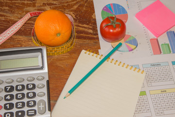 Concept diet. Lose weight by eating healthy vegetables. Healthy natural organic food diet