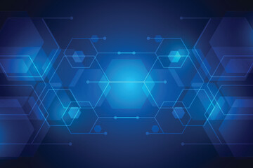 Abstract hexagon background , Technology polygonal concept