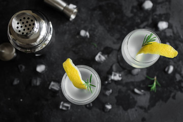 Alcohol Cocktail with Lemon