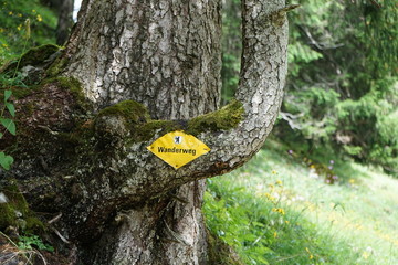 Wanderweg Schild