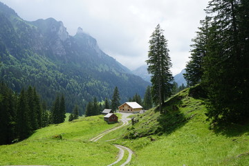 Hütte in den Bergen