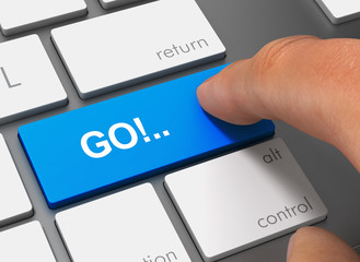 go keyboard 3d illustration
