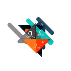 Triangle data visualization design, option infographic layout