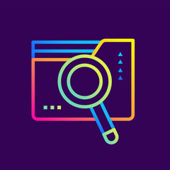 Outline gradient icons Local search. Cloud computing and internet technology icon. Suitable for infographics, websites, print media and interfaces